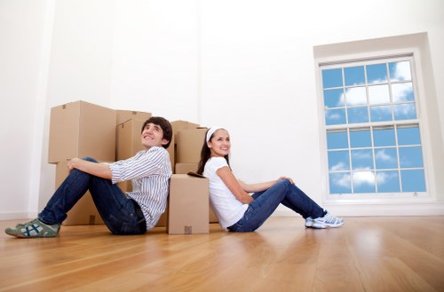 Furniture and home belongings neatly arranged in Stmargarets storage