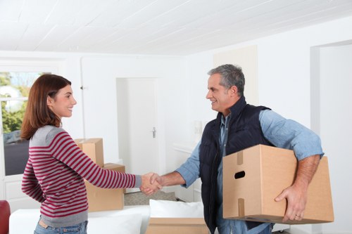 Packed boxes and organised preparation for house removals in Stmargarets