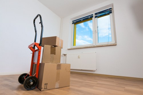 Organized belongings placed in a secure St Margarets storage setting